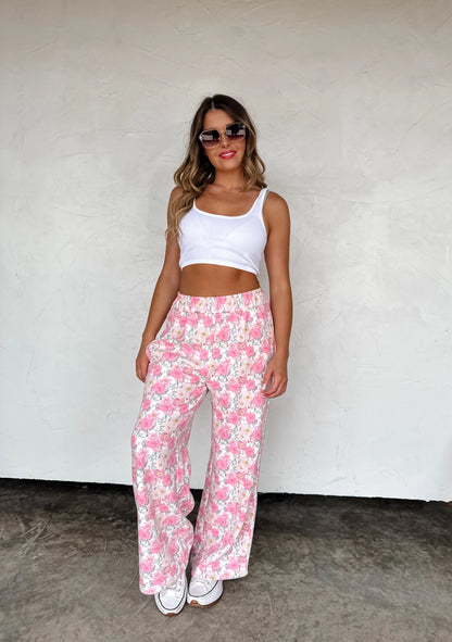 Floral & Cheetah Drift Away Joggers