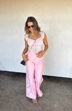 Lainey Lace Wide Leg Jeans