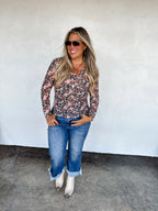 Annie V Neck Mesh Top