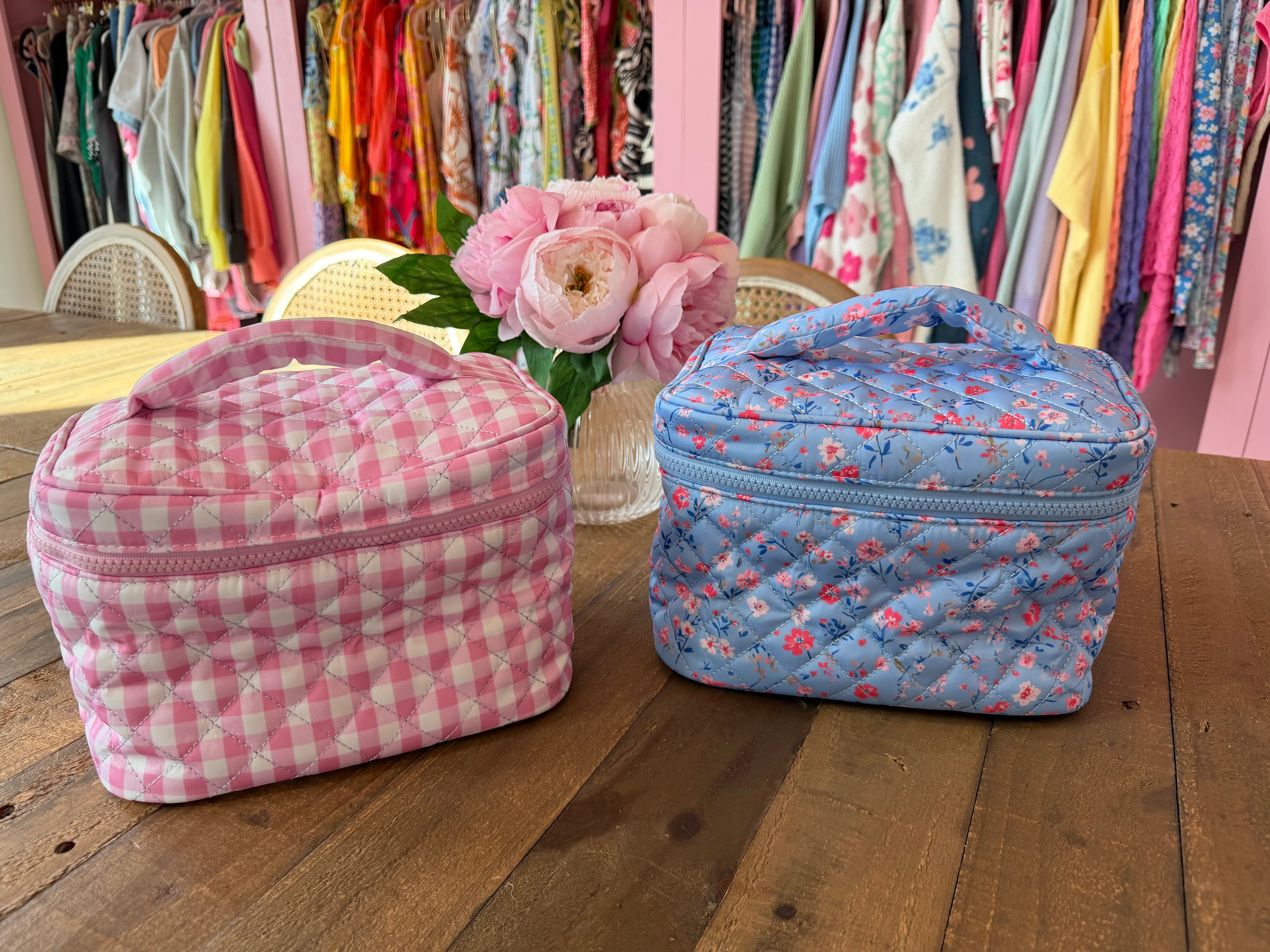 Grab & Go Quilted Makeup Bags