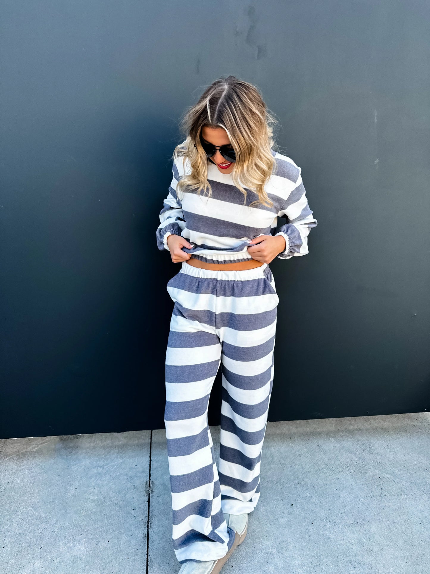 Let's Just Lounge Stripe Set