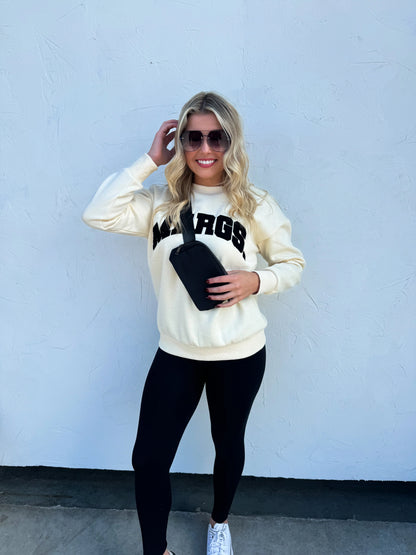 Margs Sherpa Letter Sweatshirt