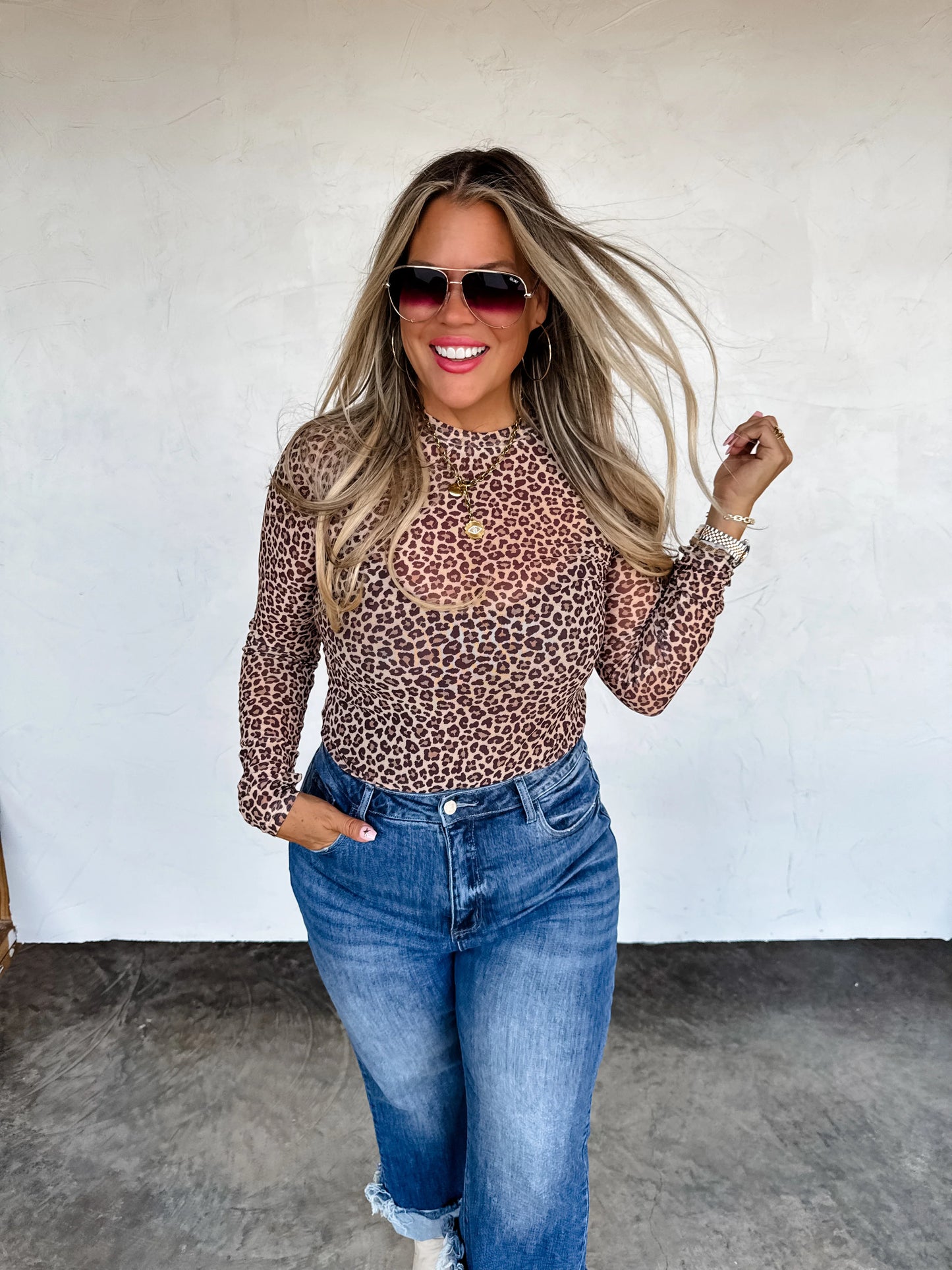 Camo & Cheetah Dress It Up Mesh Top
