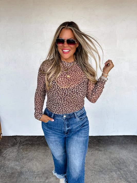 Camo & Cheetah Dress It Up Mesh Top