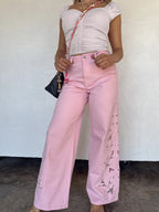 Lainey Lace Wide Leg Jeans