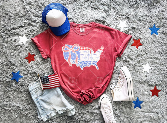 Stars & Stripes Bow Tee
