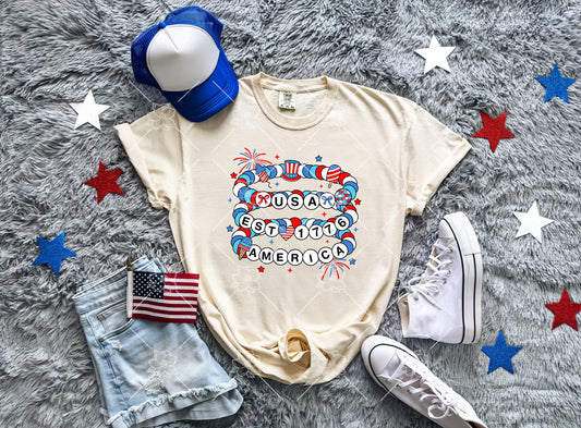 USA Bestie Bracelets Tee