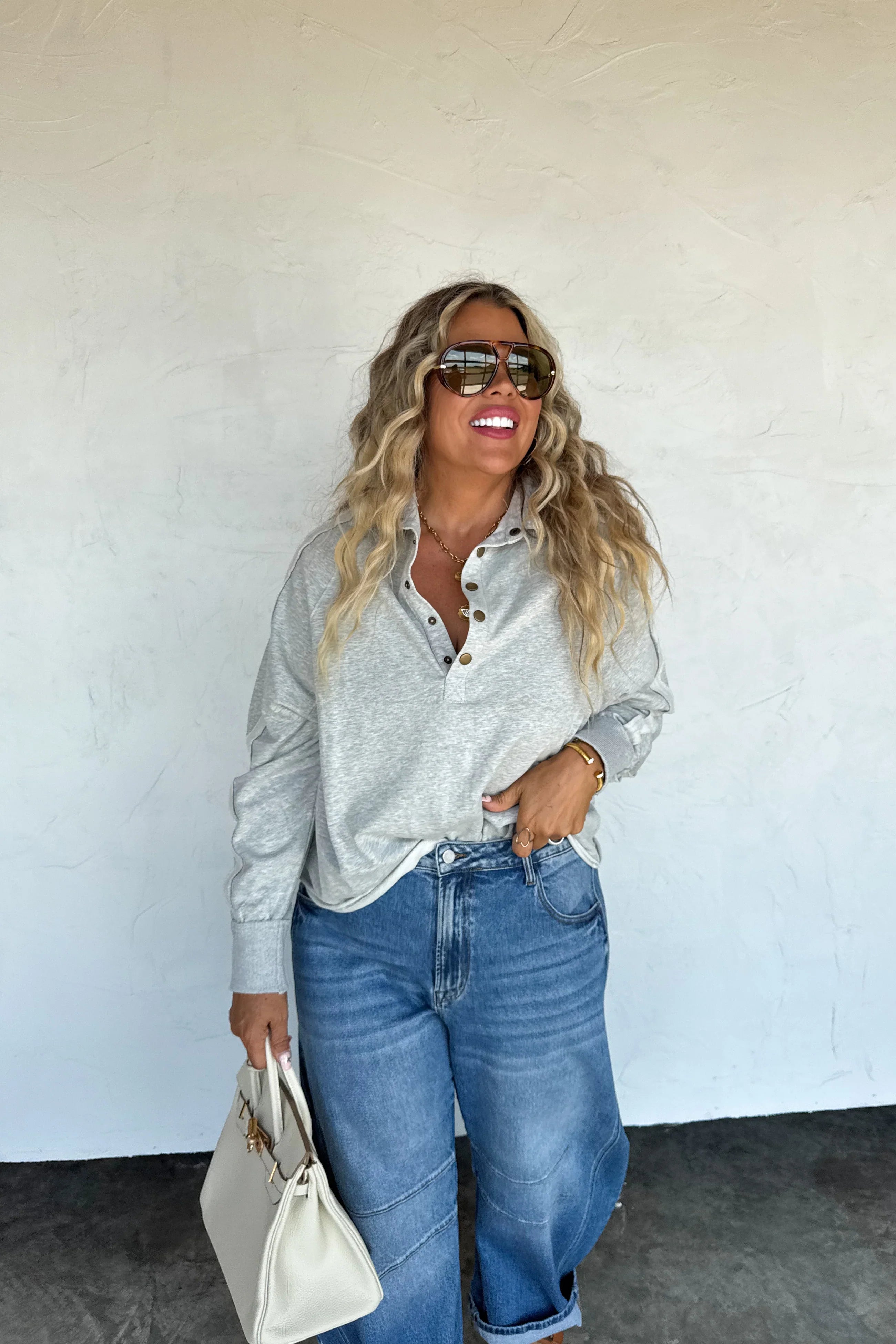 Marley Snap Button Sweatshirt