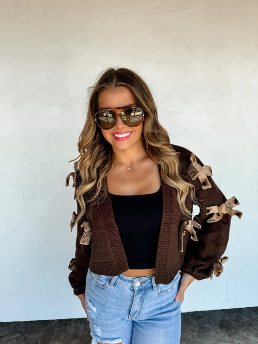 Sloane Bow Knit Cardigan