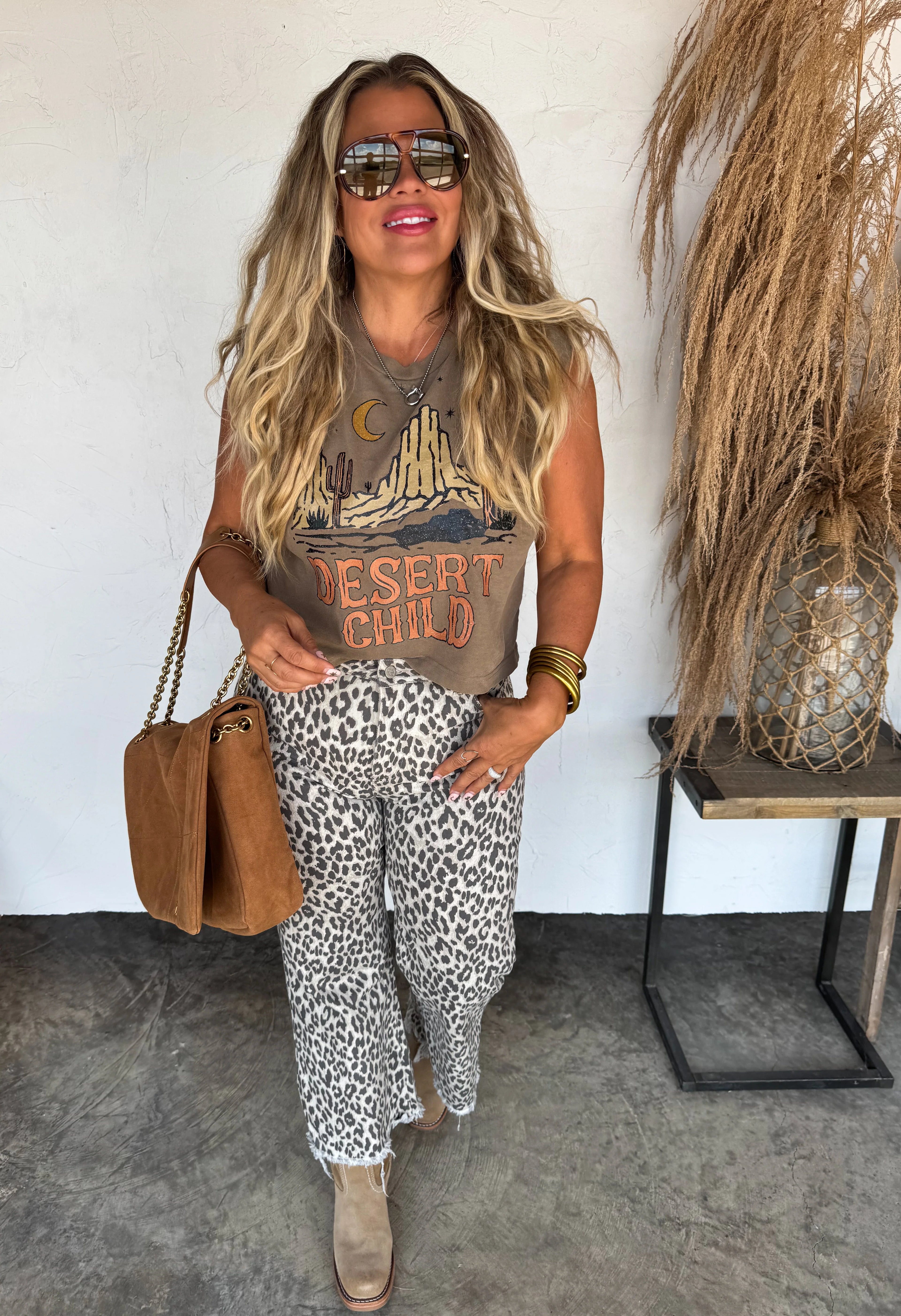 Urban Non Distressed Cheetah Jeans