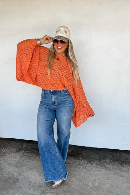 Fall Colors Free Spirit Bell Sleve Top