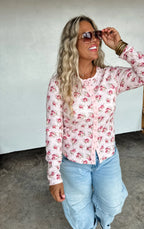 Mabel Snap Button Waffle Top