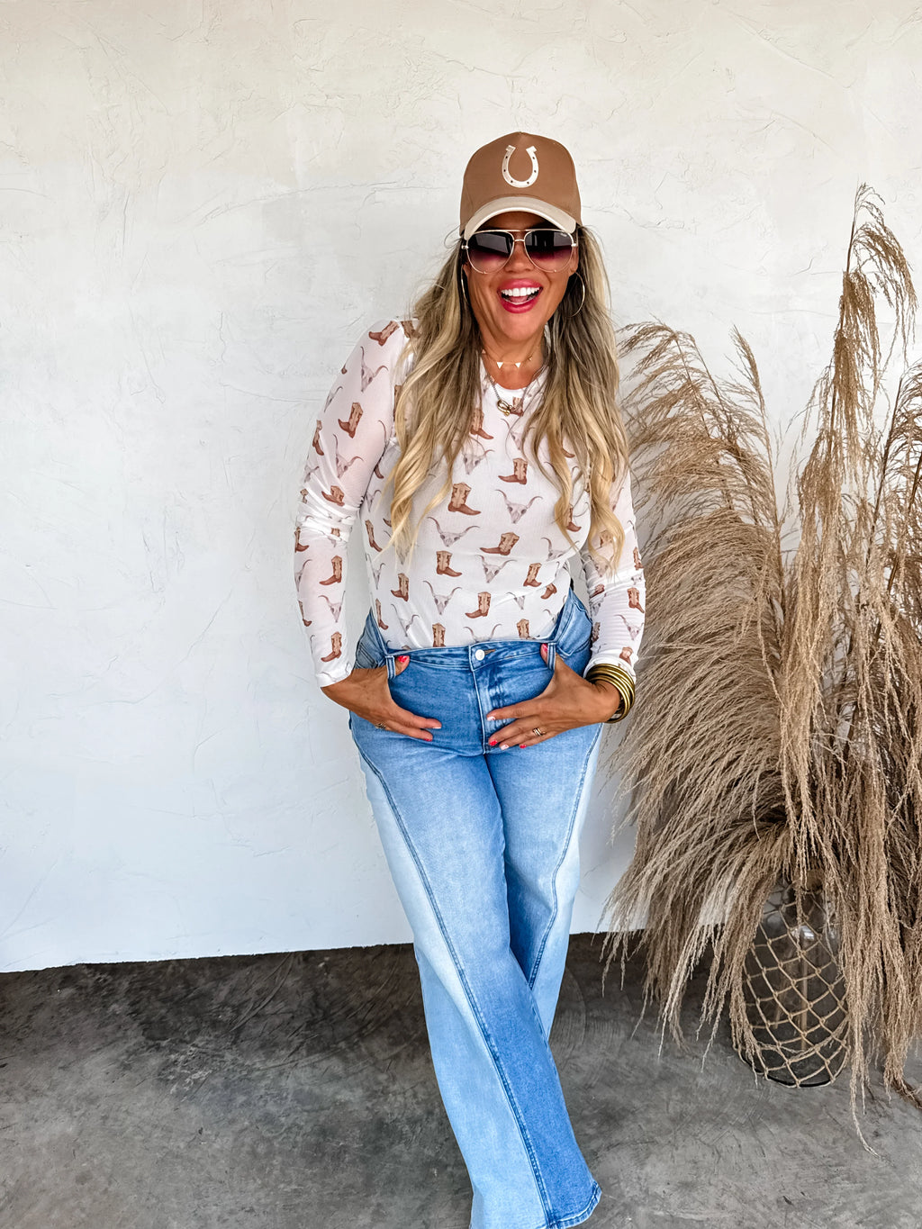 Boots & Blooms Mesh Tops