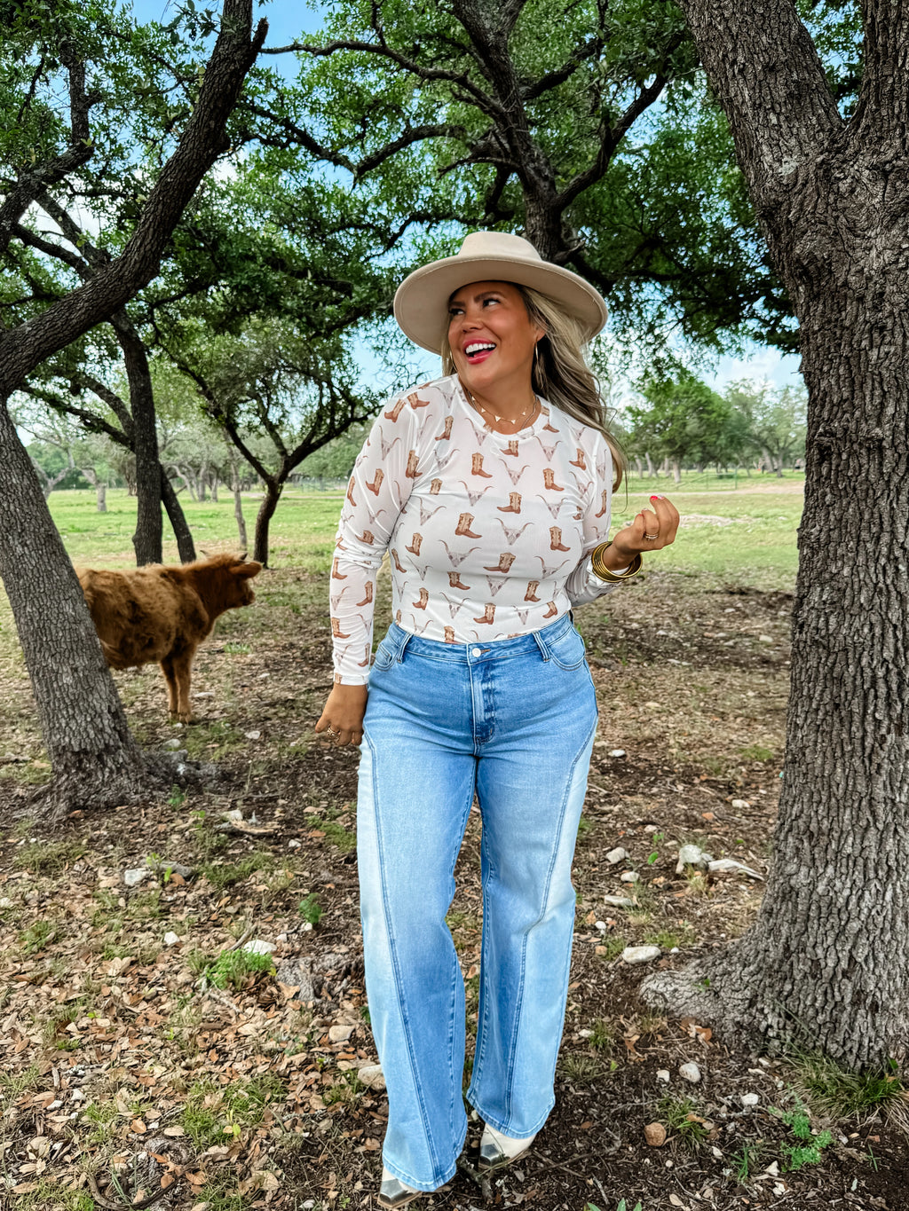 Boots & Blooms Mesh Tops