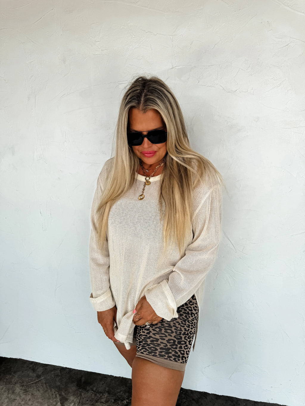 Cheetah Bra & Biker Shorts Set