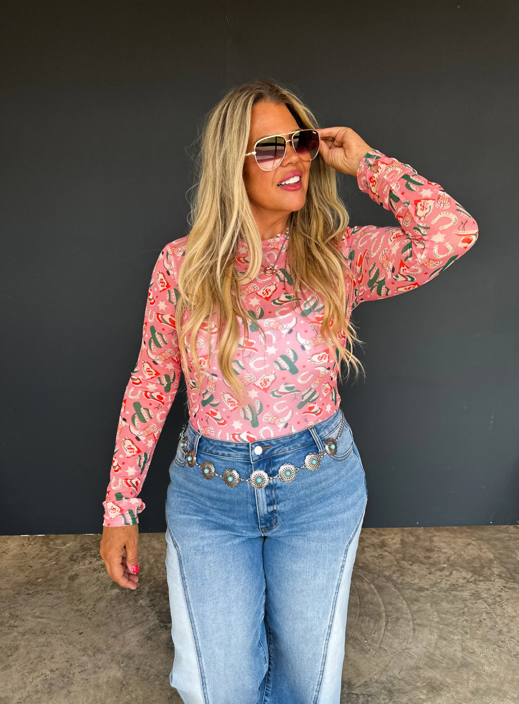 Boots & Blooms Mesh Tops