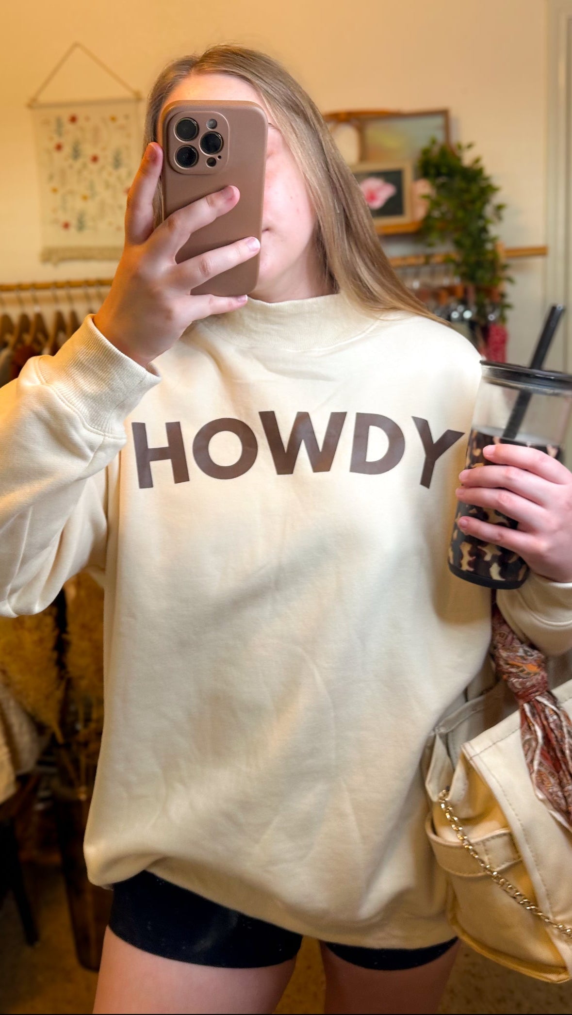 Howdy Mock Neck Pullover