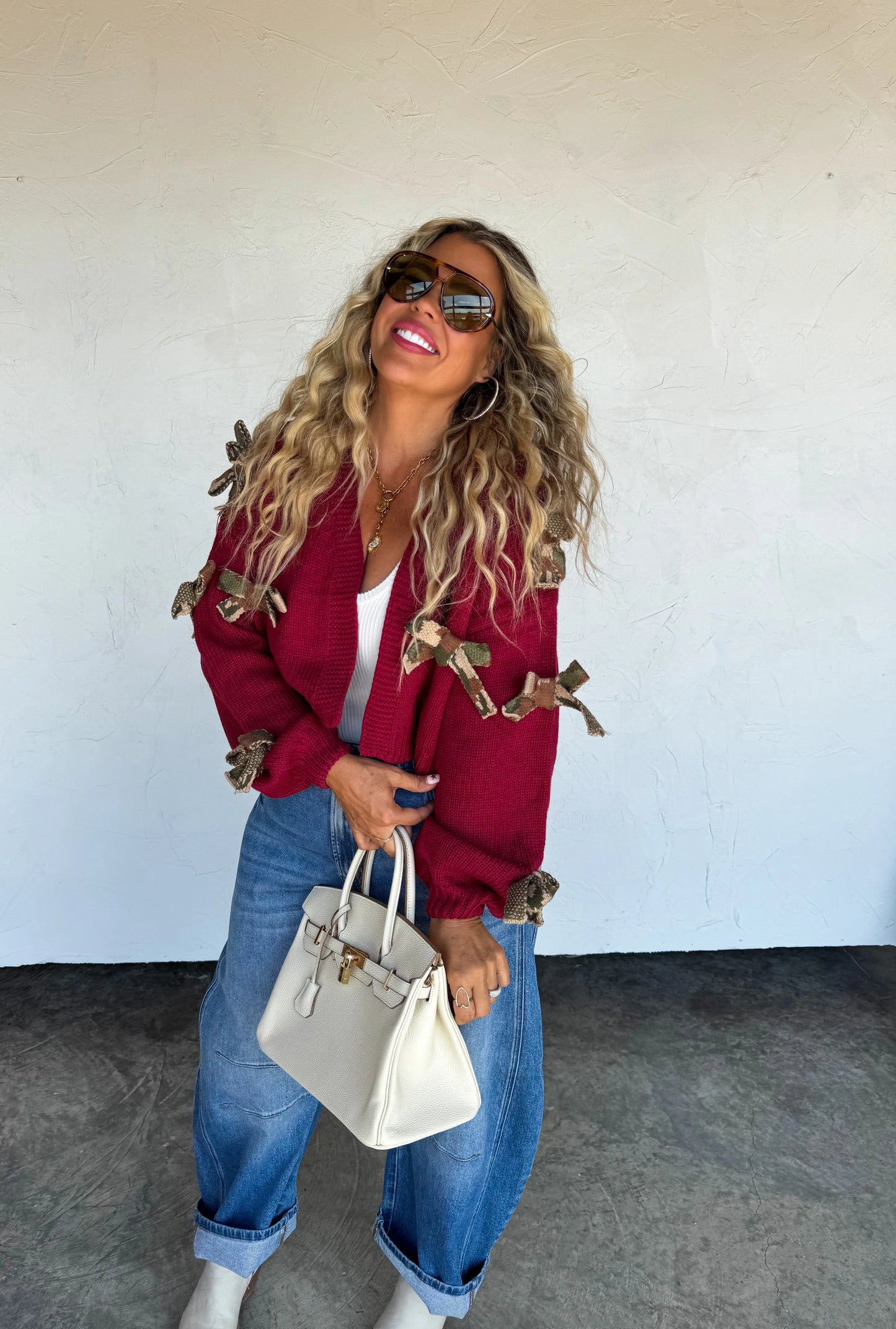 Sloane Bow Knit Cardigan