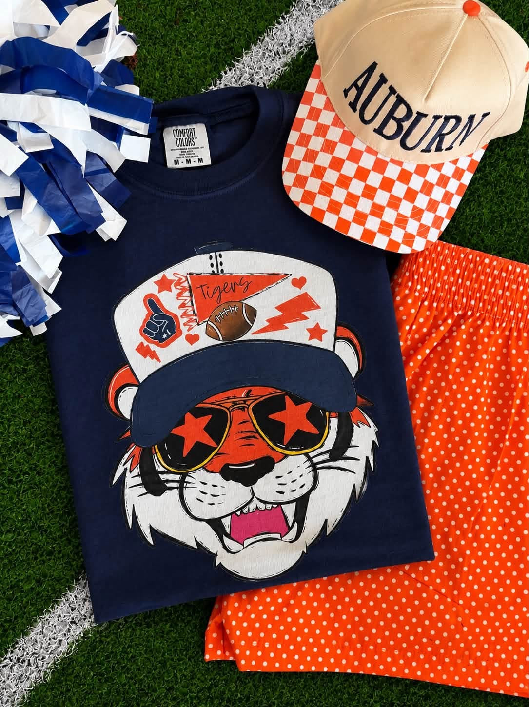 Tigers Mascot In Trucker Hat Tee