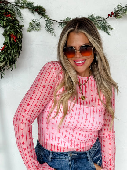 Holiday Dress It Up Mesh Tops