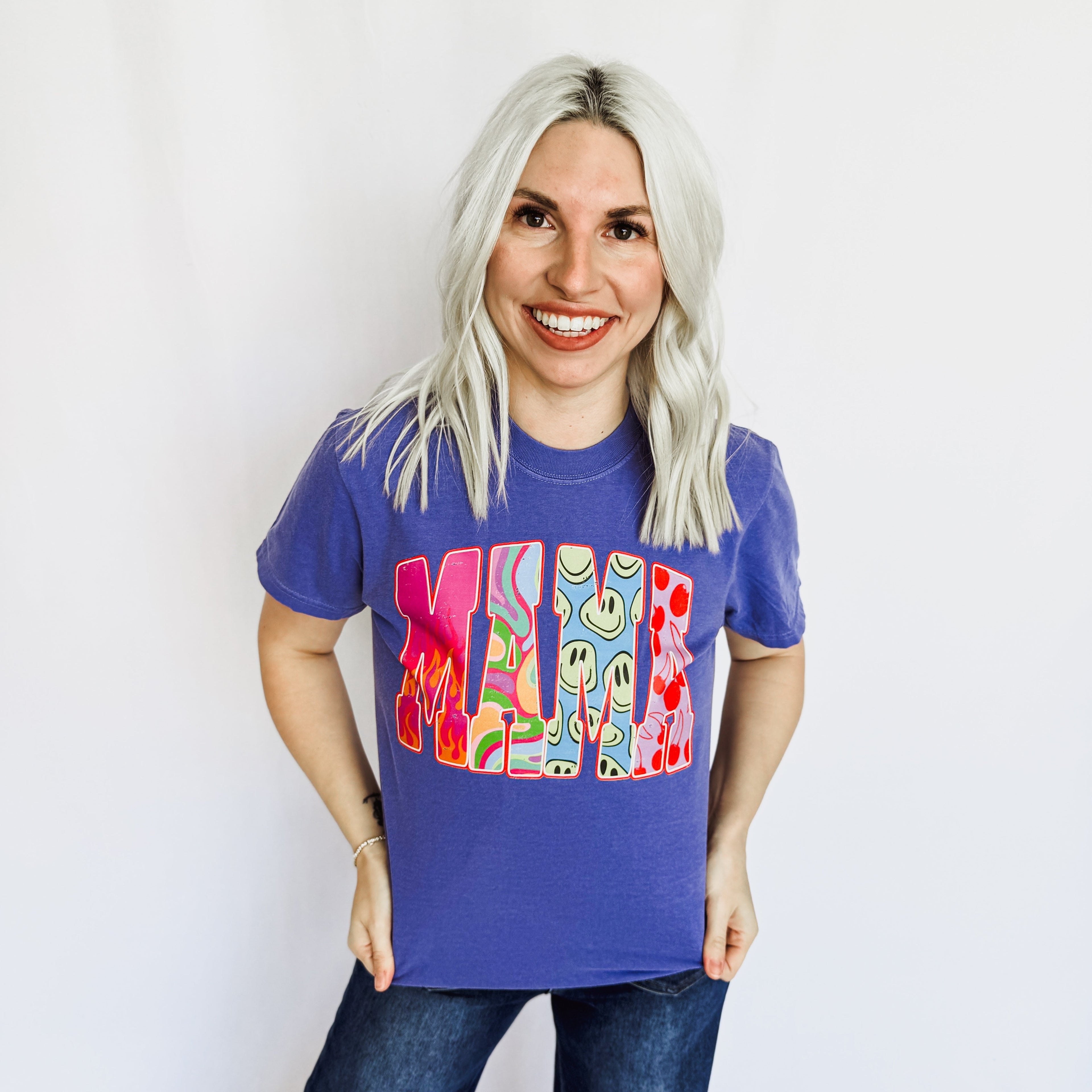 Retro Swirl Mama Graphic Tee