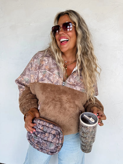 Camo Sherpa Pullover