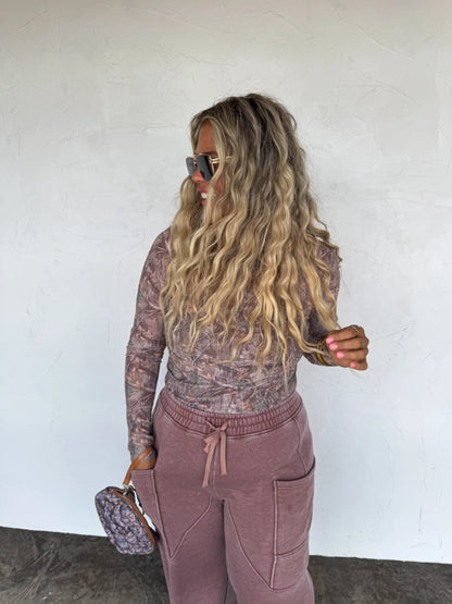 Camo Mesh Top