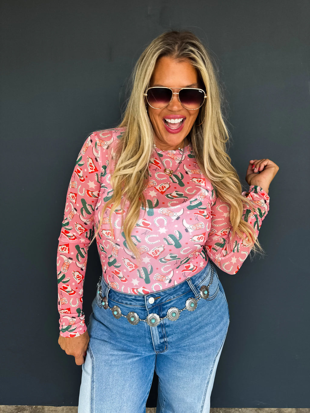 Boots & Blooms Mesh Tops