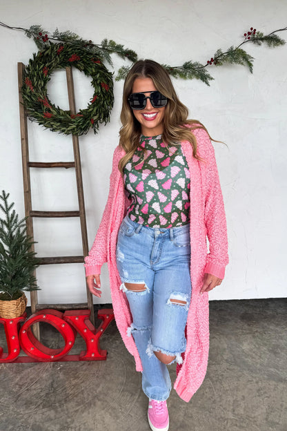 Poppy Knit Popcorn Cardigan