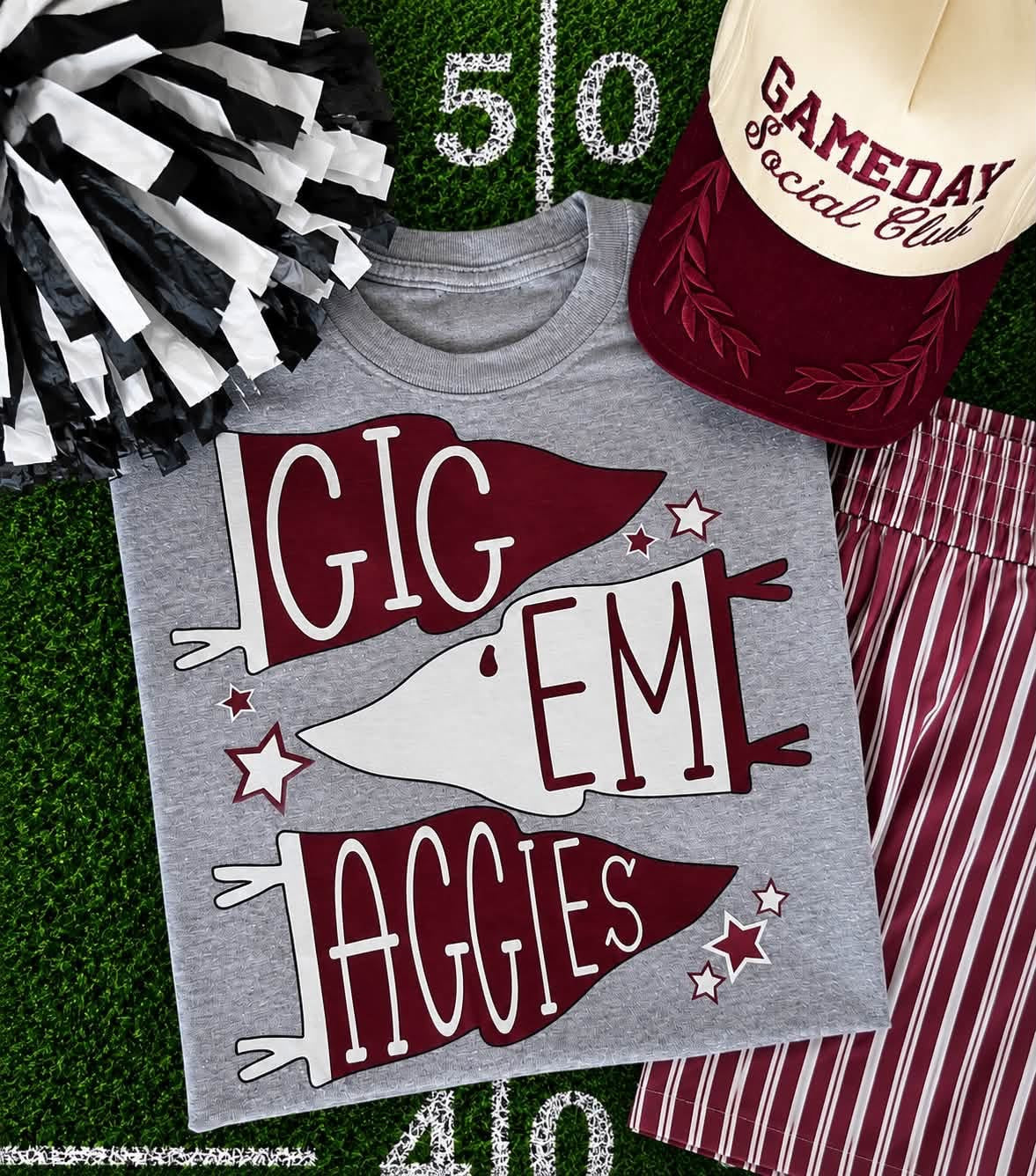 Gig ‘Em Aggies Flags Tee