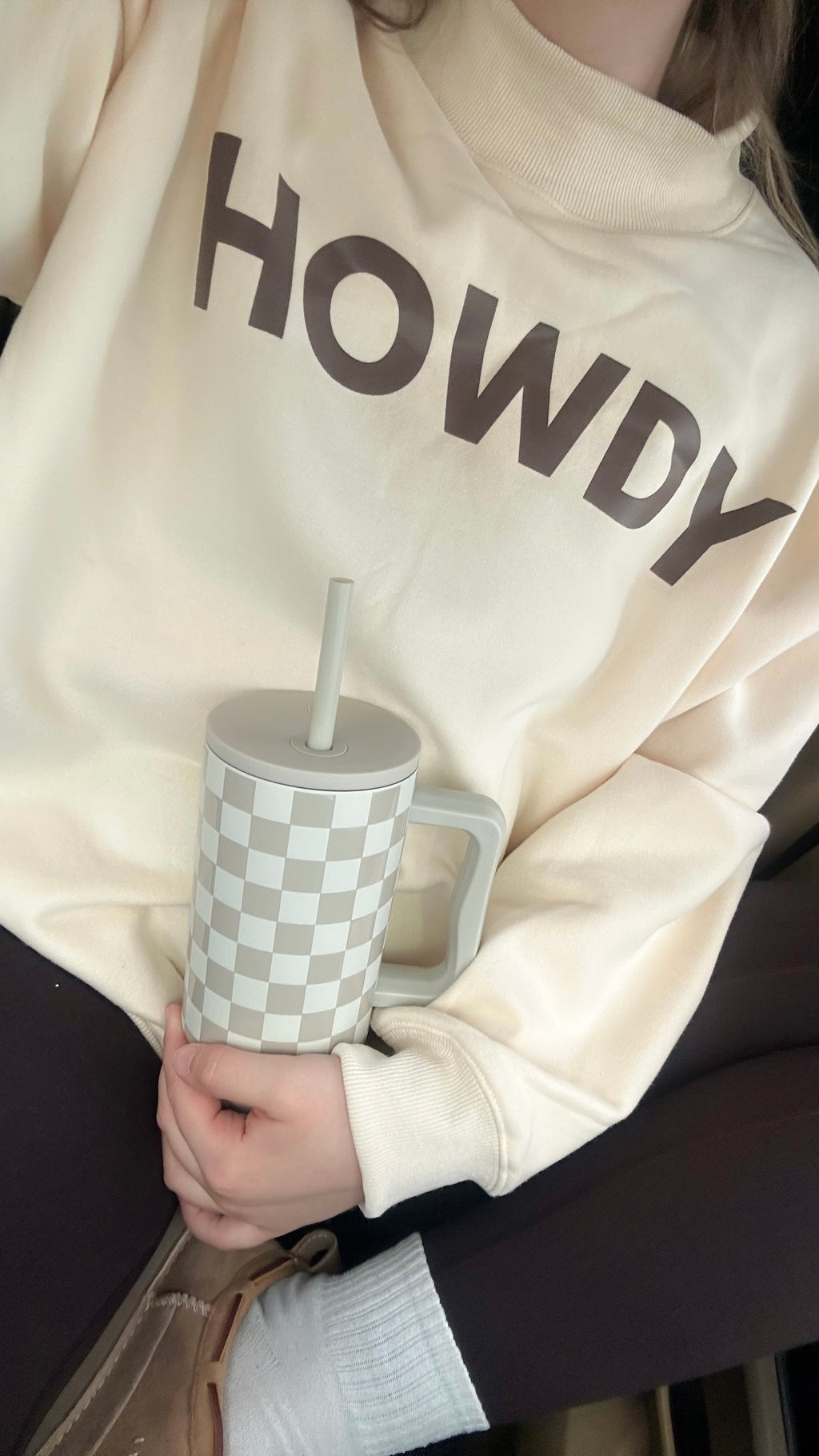 Howdy Mock Neck Pullover