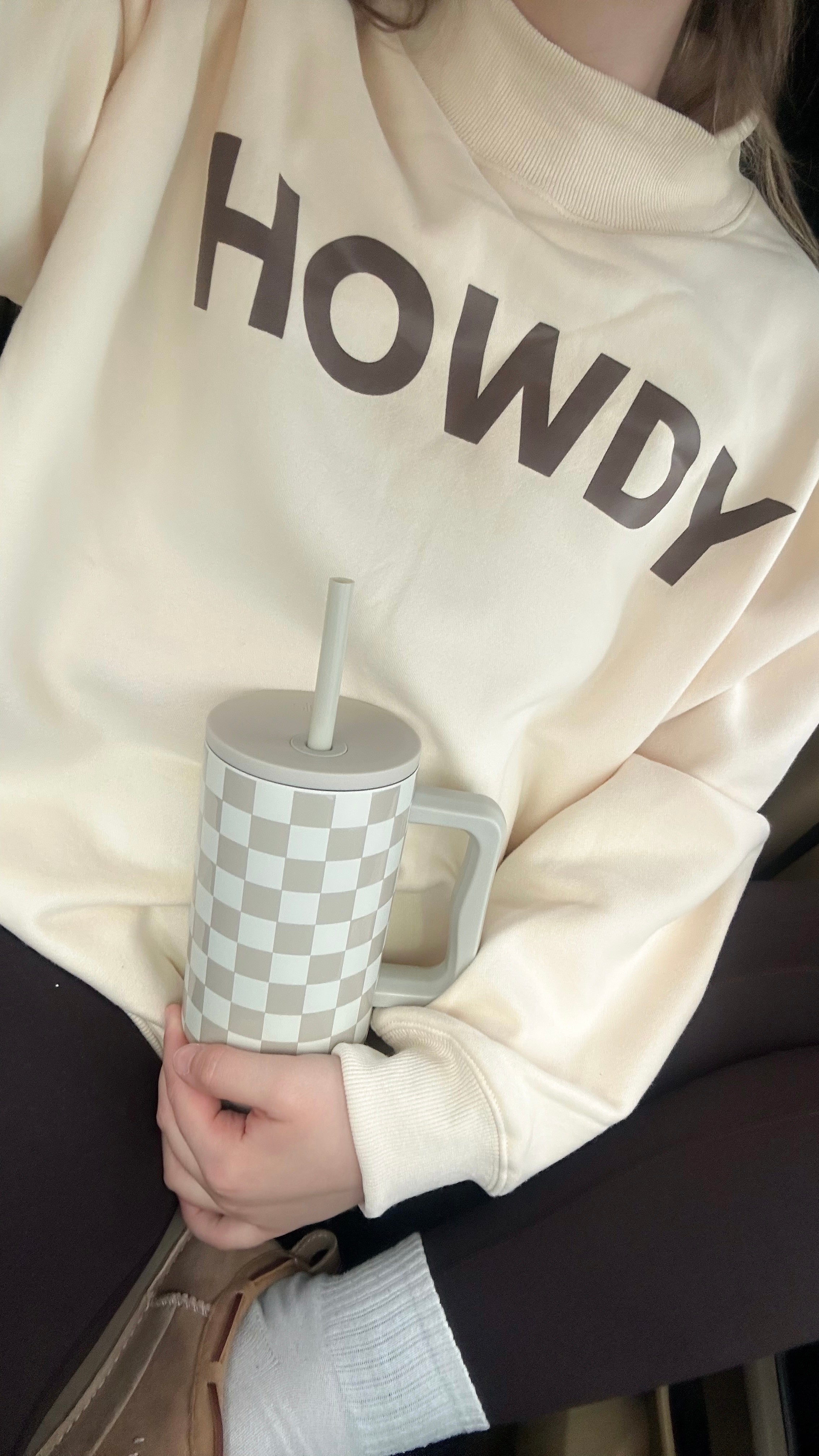 Howdy Mock Neck Pullover