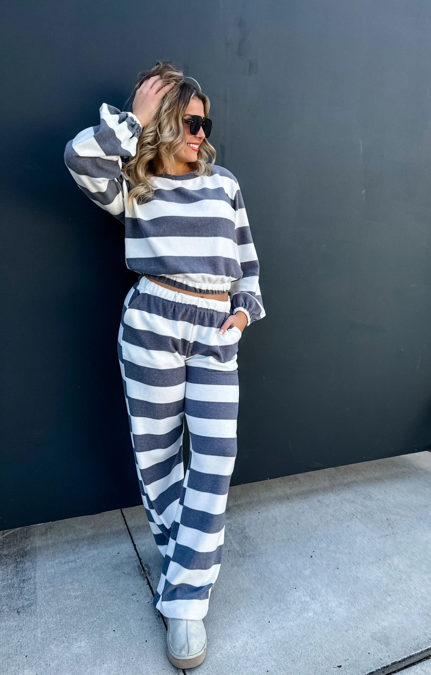 Let's Just Lounge Stripe Set