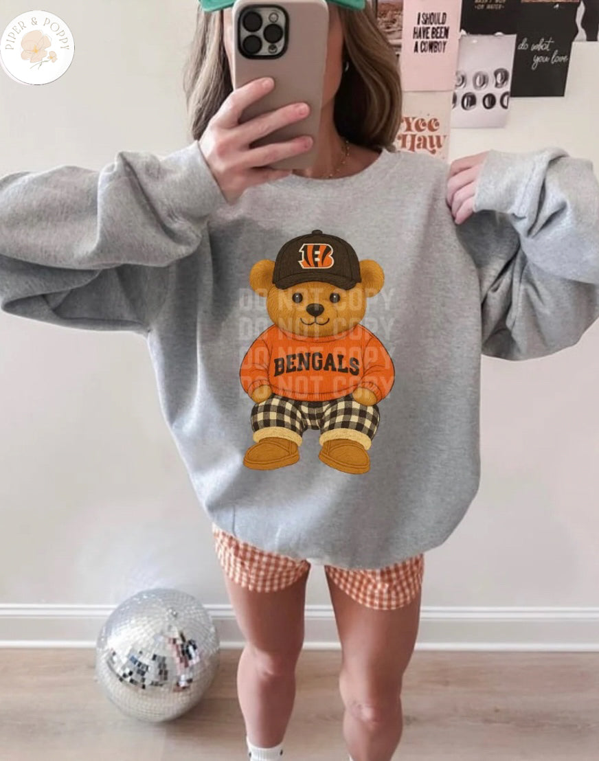 Vintage Bengals Teddy Tee or Crew