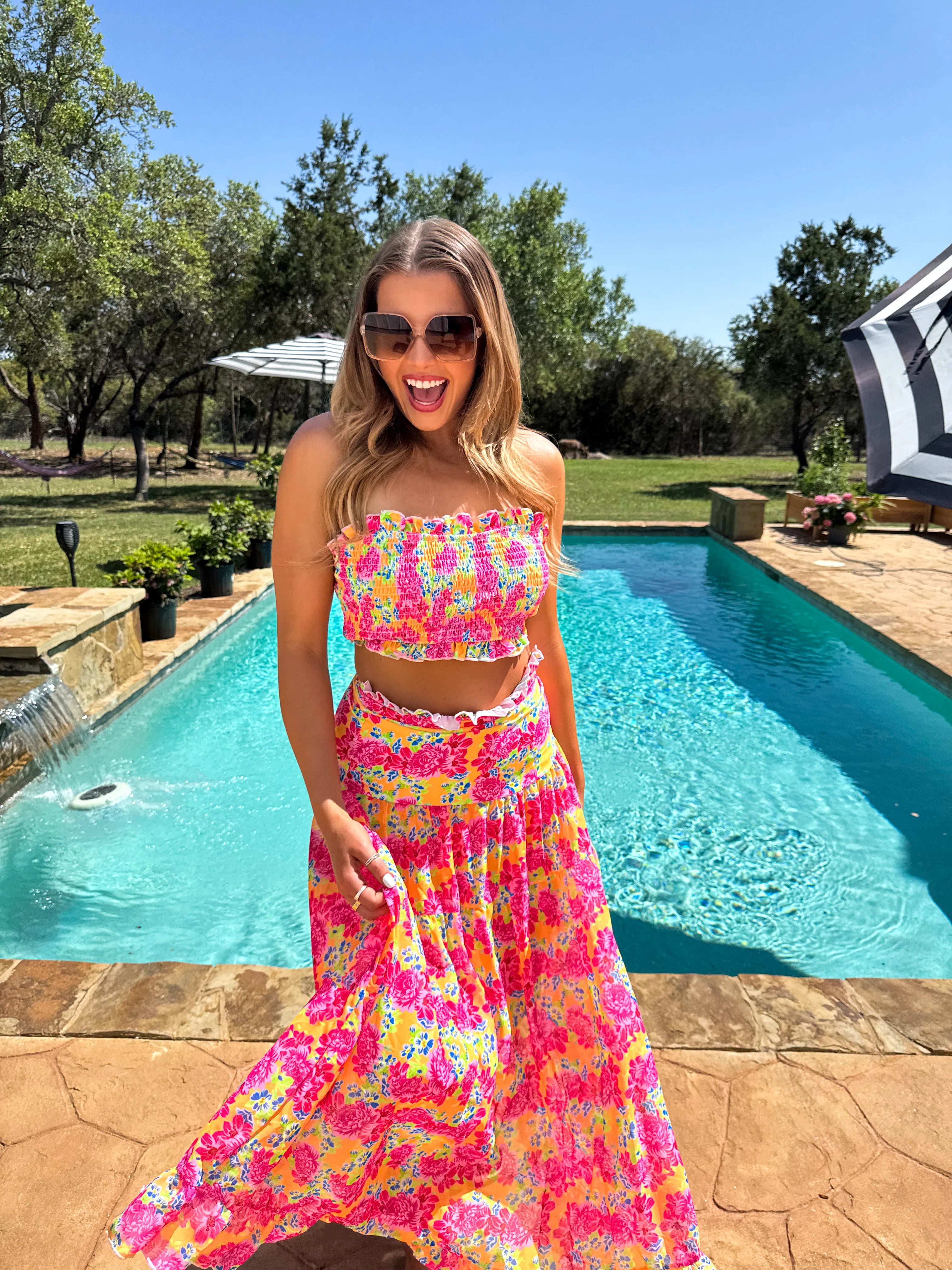 Amalfi Blooms Swim Set