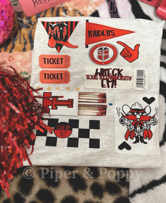 TX Tech Raiders Collage Tee