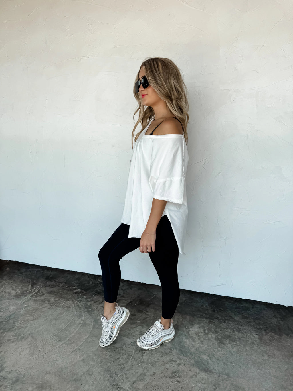 Joey V Neck Washed Cotton Boyfriend Tee
