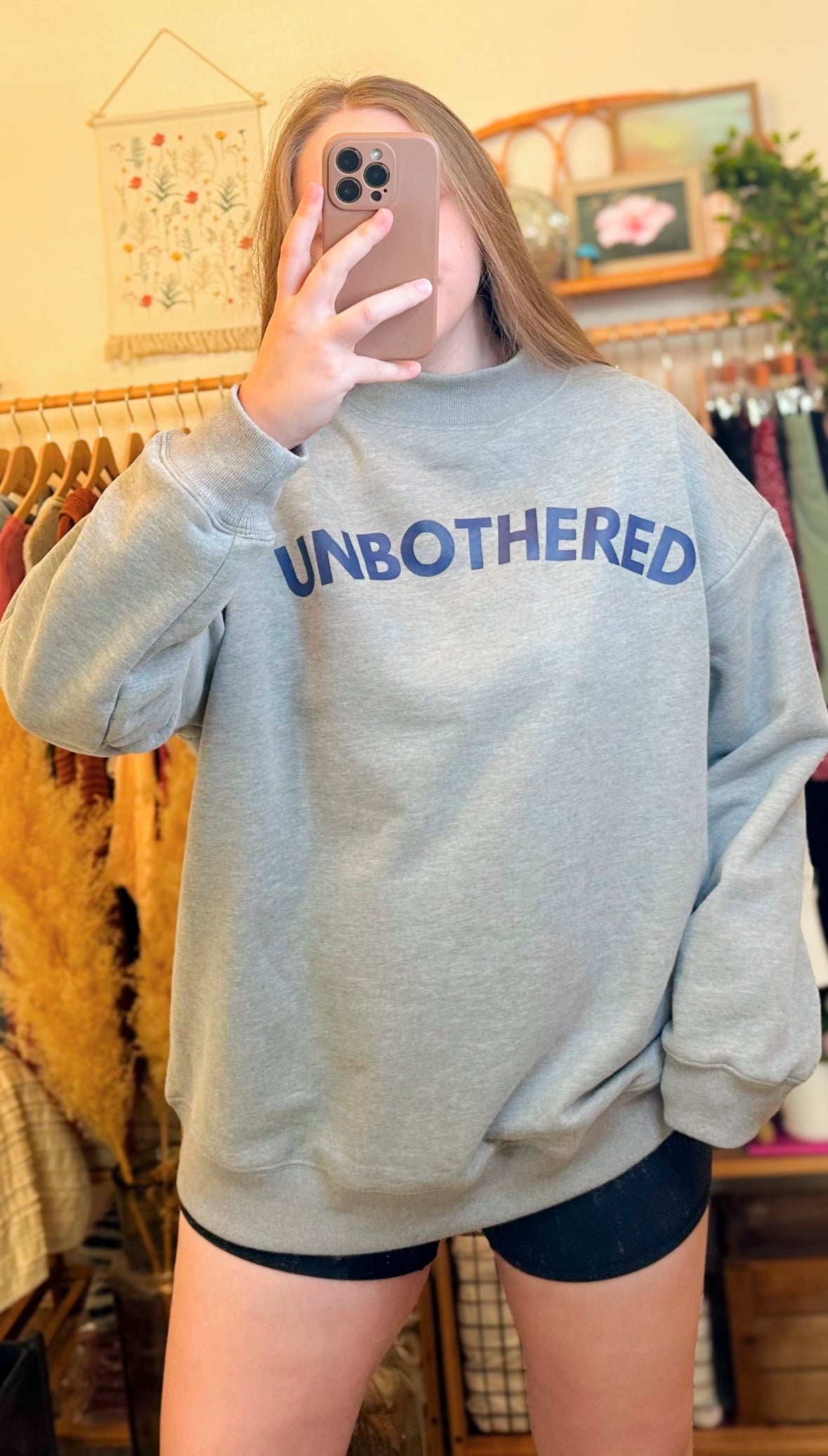 Unbothered Mock Neck Pullover