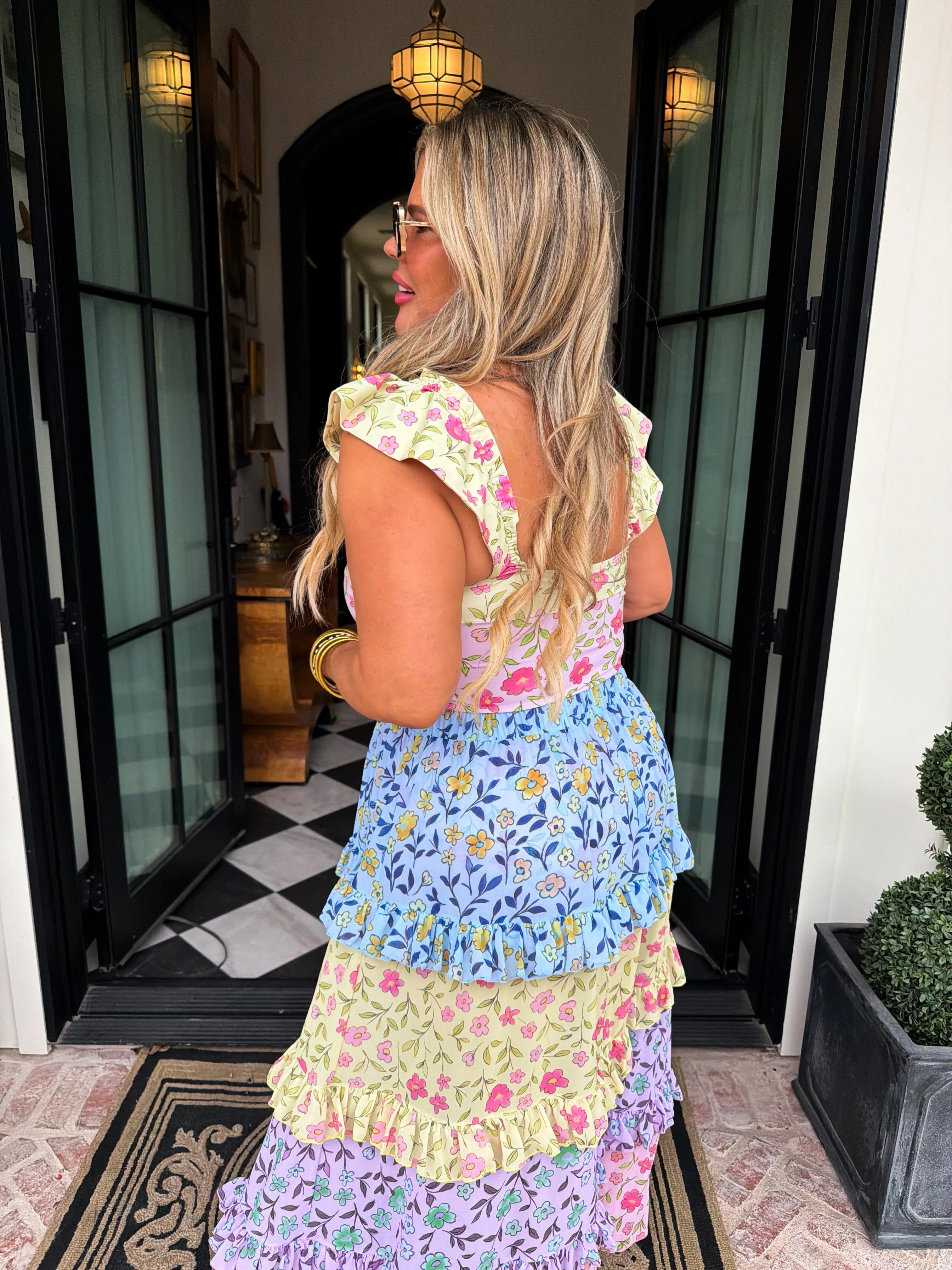 Floral Rainbow Swim Set