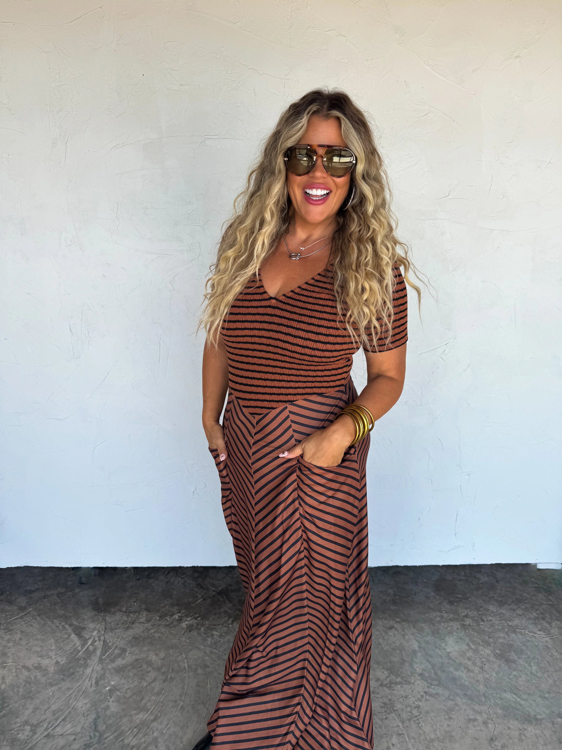 Calista Stripe Dress