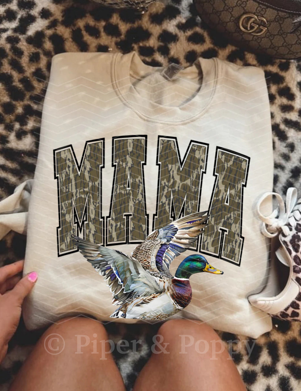 Camo Mama Mallard Crew