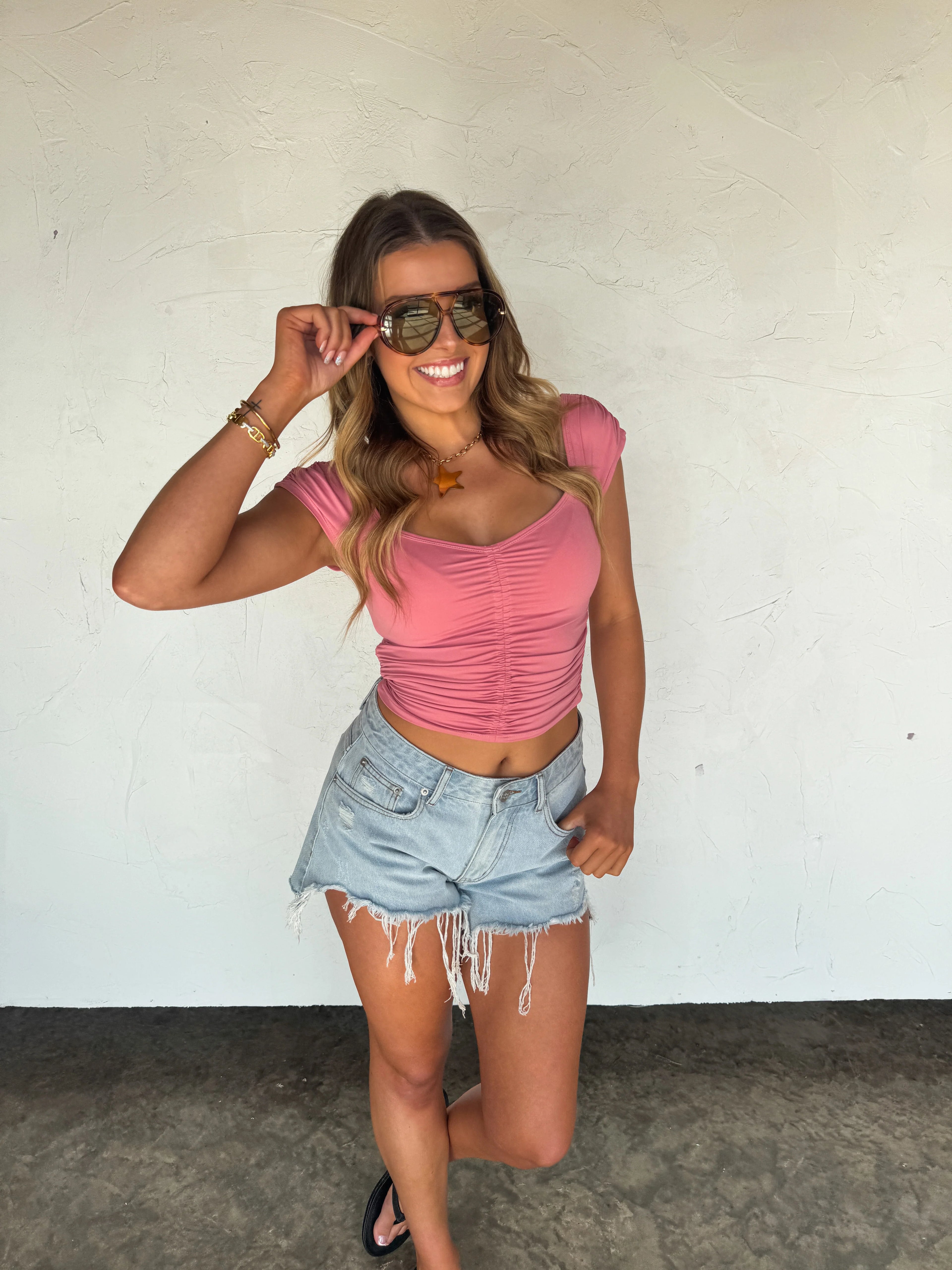 Out and About Cap Sleeve Top