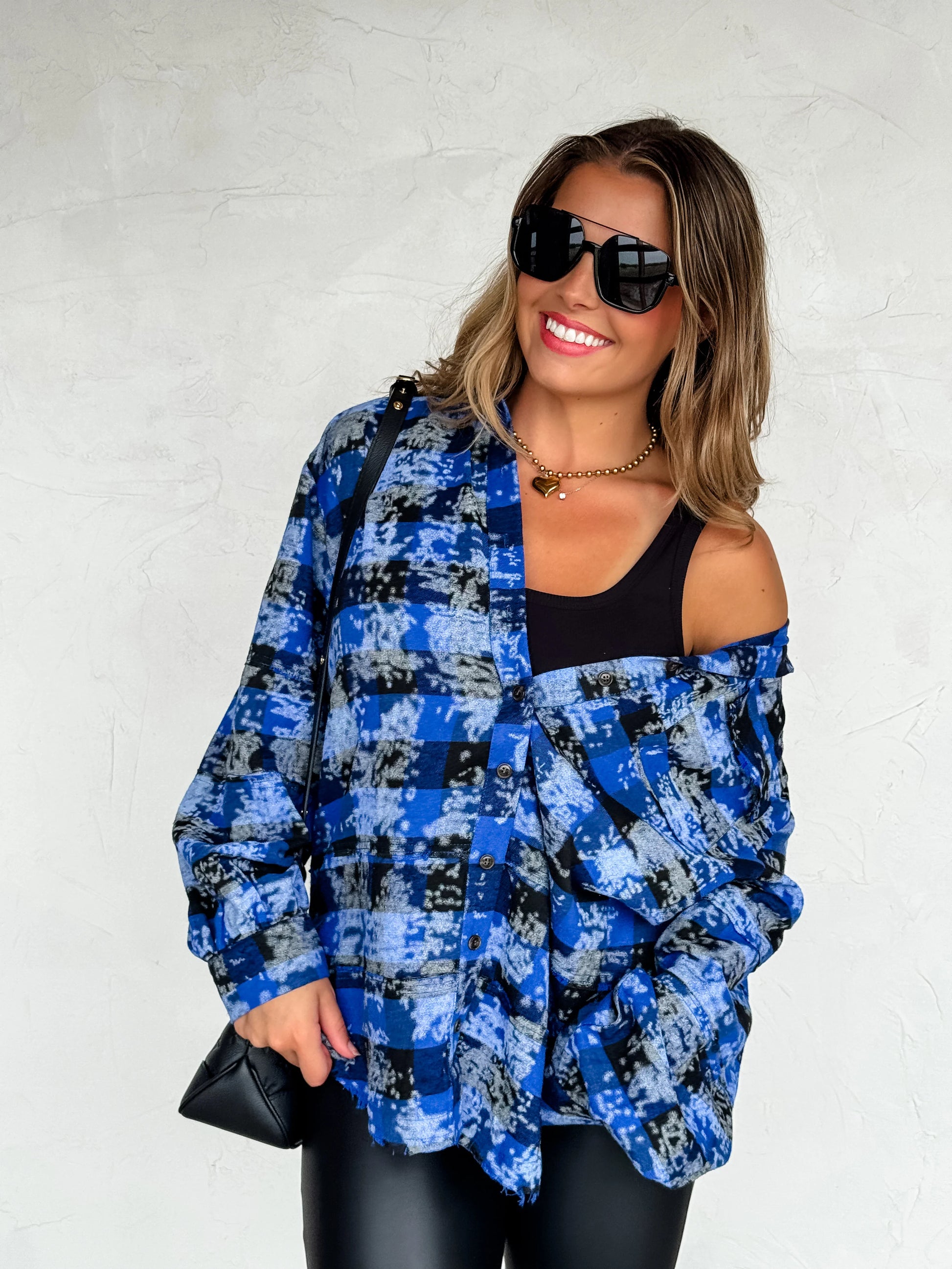 Juniper Bleached Plaid Top