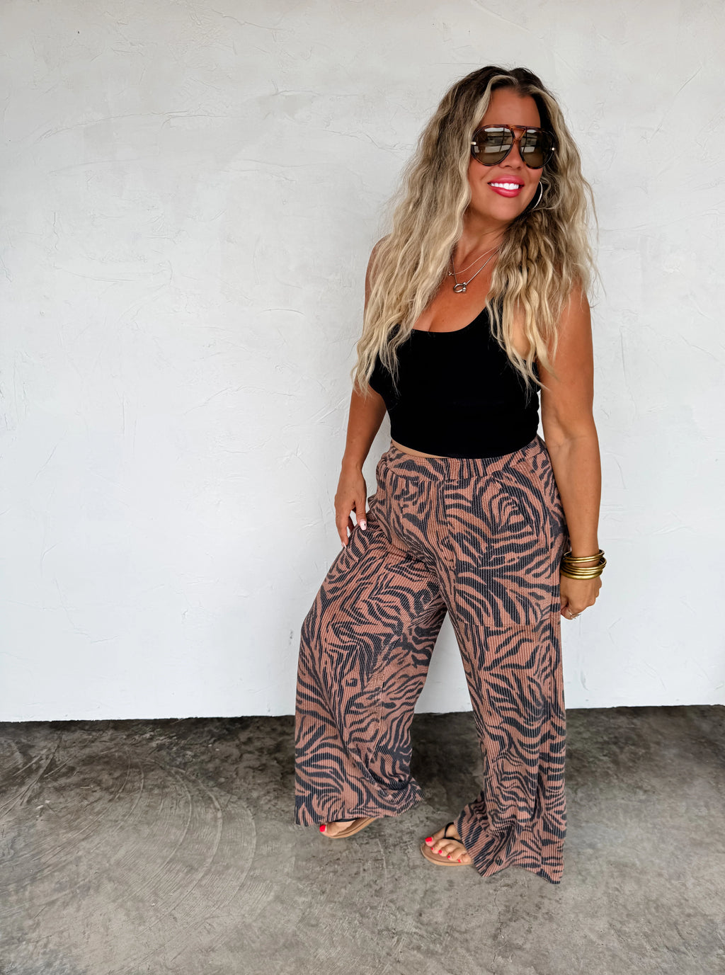 Zebra Haddie Wide Leg Pants