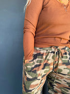 Haddie Camo Waffle Pants