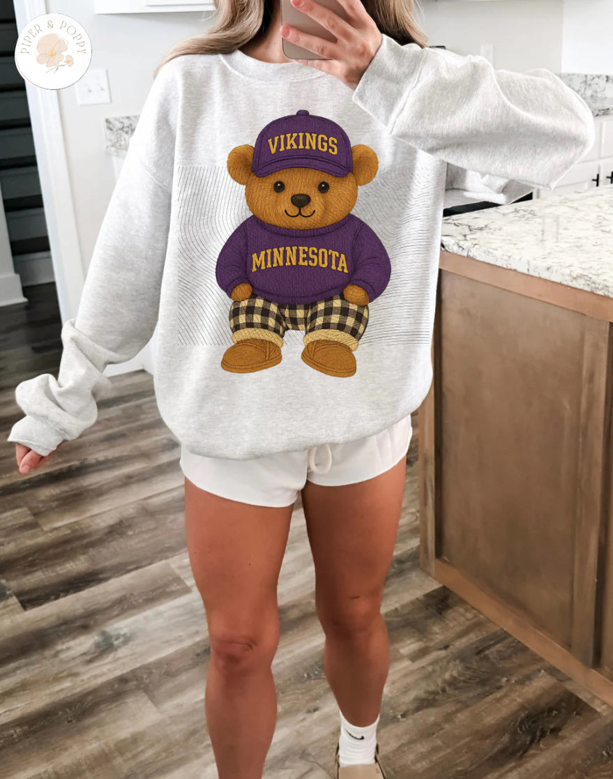 Vintage Viking Teddy Tee or Crew