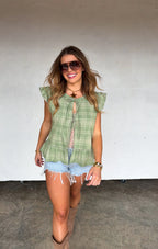 Molly Tie Front Denim Vest