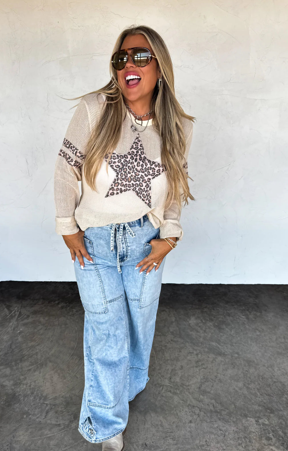 Star Mellow Mesh Cotton Top