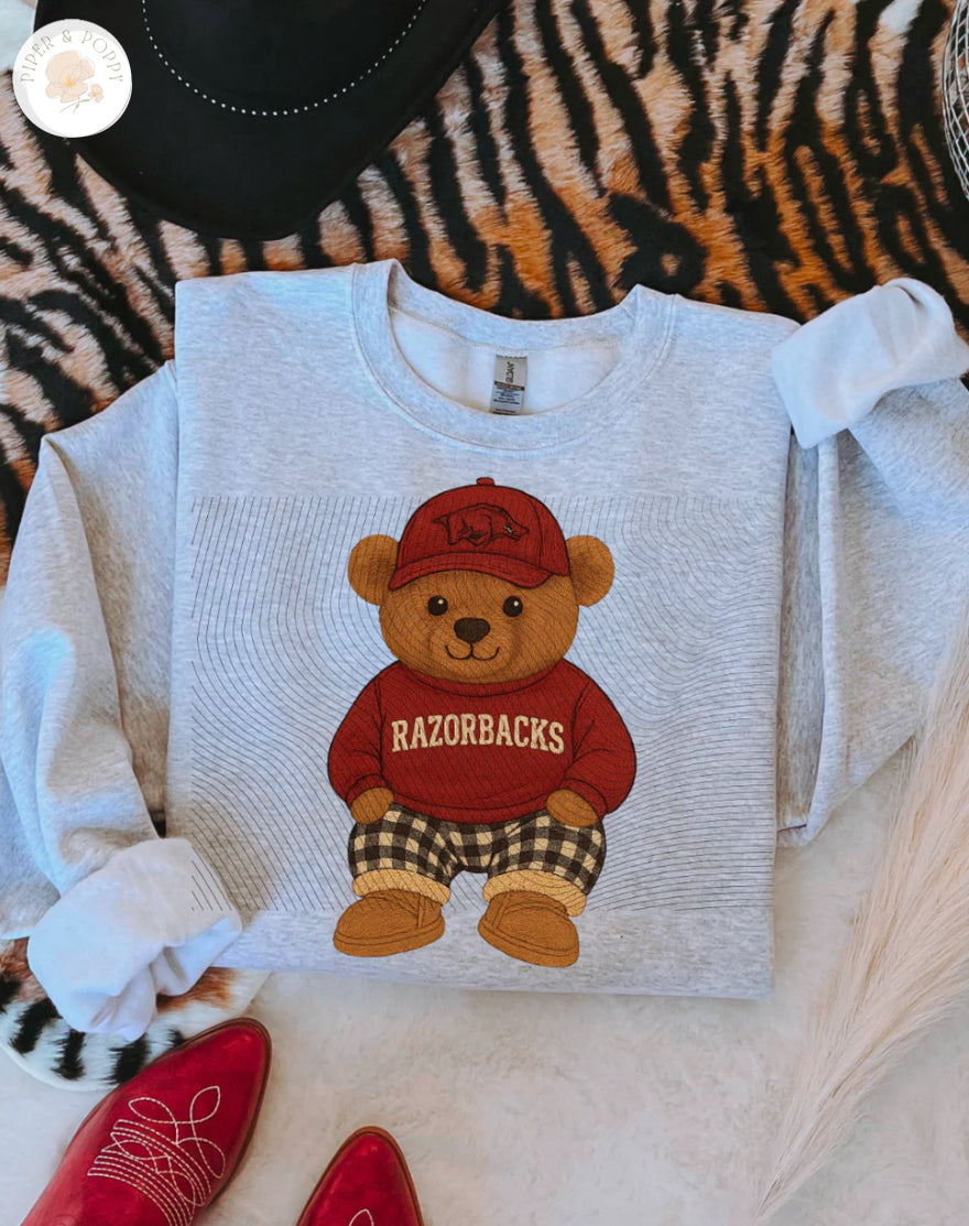 Vintage Razorbacks Teddy Tee or Crew