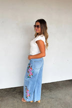 Evie Floral Embroidered Jeans